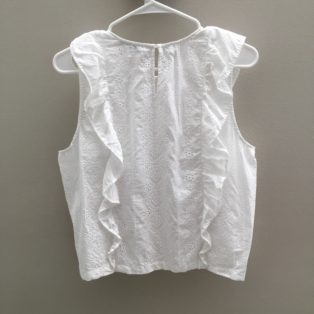 Madewell eyelet bellflower ruffle top - Picture 7 of 7